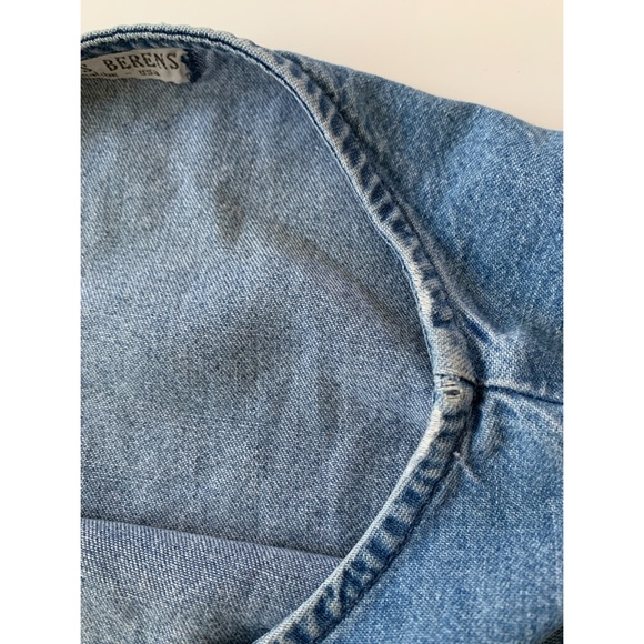 Russ Berens Malibu Blue Denim Short Sleeve Tunic Top Size S - Picture 10 of 11